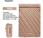 PACOONE Outdoor Camping Double Inflatable Mattress Extra Wide Sleeping Pad Ultralight Folding Bed Sleeping Mat Car Travel Mat
