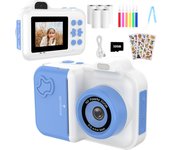 Instant Print Camera For Kids Mini Digital Video Camera Dual Lens Photo Printing Thermal Paper Toys Camera Boys Girls Gifts
