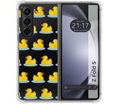 Funda Silicona Transparente para Samsung Galaxy Z Fold 5 5G diseño Pato Dibujos
