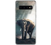 Tumundosmartphone FUNDA de GEL TPU para Samsung Galaxy S10 Plus diseño Elefante Dibujos