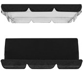 Juego de fundas de repuesto para dosel para columpio al aire libre, cubierta superior para dosel y funda para asiento de silla para columpio en el patio y jardín, 164*114*15cm/150*50*10cm