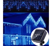 Solar Curtain Icicle Light 3.5M Eaves Decor Outdoor Fairy String Lights Wedding Party Christmas Stair Decor Garden Garlands