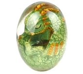 Resin Dinosaur Egg Lava Dragon Egg Crystals Transparent Dragon Egg Artwork Sculpture Statue Ornamental Dinosaur Collection