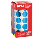 Apli Gomets Redondos Azul Metalizado 20mm - 59 Hojas - 1770 Gomets - Escuelas y Talleres Infantiles