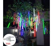 Outdoor Lighting 30/50cm 8 Tube EU Plug LED Meteor Shower Light Fairy String For Holiday Christmas Garden Decoration Tree Decor