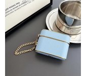 Bucket Bag Earphone Case for Apple Airpods 1/2/3Pro2 High Quality Electroplated Leather Soft Case with Pendant Chain Fashionable