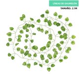 2.1M Artificial IVY Leaf Rattan Faux Grape Sweet Vines Small Green Leaves Plant Garland IVY Creeper Wreath Home Restaurant Decor
