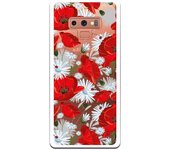 Funda compatible con Samsung Galaxy Note 9 - Patron flores blancas y rojas