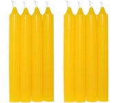 COM-FORT HOUSE- Vela de mesa Amarilla - Pack velas - Velas Decorativas Sin Perfume - Velas para tu Hogar