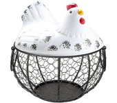 Egg Basket,eggs Holder Basket, Organizer Storage Wrought Wire Restaurant Storage Basket,kitchen Hen
