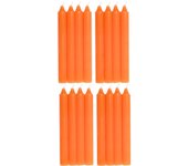 COM-FORT HOUSE- Vela de mesa Naranja - Pack velas - Velas Decorativas Sin Perfume - Velas para tu Hogar