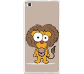 Tumundosmartphone Funda Gel Tpu para Huawei P8 Lite Diseño Leon Dibujos