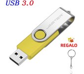 High-capacity Silver Color Rotating USB 3.0 Flash Drive 128GB 64GB 32GB 16GB 4GB Removable Storage Creative Music USB drive Gift