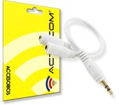 Actecom Adaptador Mini Jack 3.5mm Duplicador de Audio para Auriculares y Altavoces