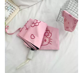 Hello kitty Umbrella Girl High Value Anti-Ultraviolet Multifunctional Folding Automatic Umbrella Animation Surrounding