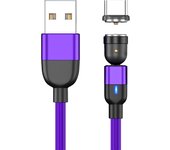 540 Rotate Magnetic USB C IPone Cable Micro USB Cable For iPhone 14 13 X 7 8s Pro Max Samung S20 21 Xiaomi Huawei Charger Cord