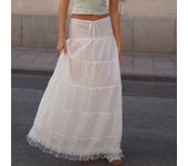 WhereMery Temperament Lace Off Shoulder Halter Tops and Low-waist Draw-string Long Skirts Summer French Gentle Women 2 Piece Set