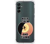 Funda Silicona Antigolpes para Samsung Galaxy M13 4G diseño Hombre Escalada Dibujos