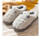 Nuevas zapatillas de algodón de dibujos animados para mujer, casa de otoño e invierno Baotou parejas hogar cálido antideslizante zapatillas de felpa de algodón para hombres