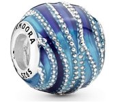 PANDORA Colores-Abalorio ondulado de cristal de Murano