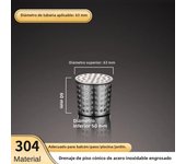 Stainless Steel Circular Shape Displacement Anti-Clog Gutter Sewer Rooftop Floor Drain Cover Outer Side Filter Screen