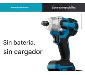 Llave de Impacto Inalámbrica Profesional - 500Nm de Torque, Batería Li-Ion1500AH - Ideal para Talleres Mecánicos y Reparación de Coches