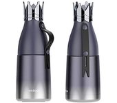 Frascos de vacío de acero inoxidable, tazas, taza térmica con corona bonita para café, leche, botella de agua potable para viaje, 240ML