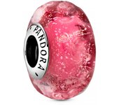 Pandora - Charm de Cristal de Murano Rosa Fantasía Ondulado 798872C00