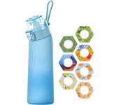 650ML Scent Flavored Water Bottle Leak-Proof with 7 Flavor Pods Air Water Up Bottle Portable for Travel Climbing Hiking