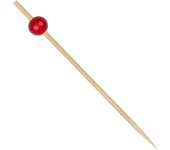 MONOUSO | Pinchos de Bambú Decorado "Big Ball" Rojo 12,5cm (1.200 Uds)