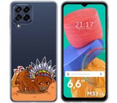 Funda Silicona Transparente para Samsung Galaxy M33 5G diseño Bufalo Dibujos
