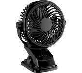 Mini Ventilador de escritorio, Ventilador de refrigeración personal USB de 3 velocidades con rotación de 360 °, cable USB y batería para el hogar, oficina, gimnasio, pesca, camping