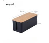 Creative Simple Wire Box Bamboo Wood Cover Cable Management Box Plug Board Storage Box Power Cord Charger Storage Box