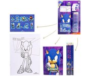 Set papeleria coloreable Sonic Prime