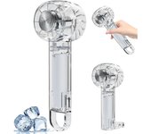 portátil de mano con enfriador de hielo, mini ventilador turbo de mano/escritorio, ventilador de mano de 3 velocidades, hasta 10 horas de funcionamiento, ventiladores de viaje