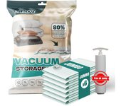 Bomba Eléctrica para bolsas de almacenamiento al vacío - Bomba de vacío portáril para ropa de compresión, edredones y mantas. No apto para compresmir colchones.
