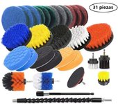4Pc Electric Drill Brush Kit Cleaning Brush Toilet Cleaning Tools Floor Nylon Scrubber Brush For Carpet Glass Car Tires Bathroom