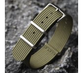 Braided Nylon Strap 20MM 22MM Black Green Grey Blue Slightly Elasticated Soft Breathable Wear-Rresistant G10 Adapte Soldier