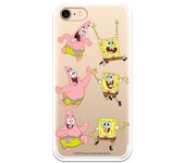 Funda original compatible con iPhone 7 o IPhone 8 o SE 2020 con un diseño de Bob Esponja y Patricio 3 poses