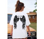 Dark Angel Wing Hot sale Graphic Printed T-Shirts For Women Loose Oversized Clothing Hip Hop Street Tshirt Cotton Short Sleeves