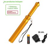 Baseball Bat LED Flashlight AluminumAlloy Focusable Zoomable Super Bright Self Defense Mace Light Tactical Baton Emergency Torch