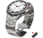 Luxury Stianless Steel Band for Samsung Galaxy Watch 6 4 5 pro 40 44mm classic 42 46mm 43 47mm Curved End Bracelet No Gaps Band