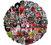 10/30/50/100pcs Rock Music Band Sticker Cartoon Decals Toys DIY IPad Luggage Guitar Waterproof Cool Decoration Sticker Wholesale