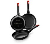 Set de 3 sartenes Monix M240000 Hermanos Torres negro Ø18/Ø22/Ø26 cm