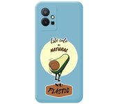 Funda Silicona Líquida Azul para Vivo Y55 5G diseño Culo Natural Dibujos