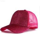 2023 New Summer Glitter High Ponytail Baseball Cap Female Snapback Hat Casual Black White Pink Mesh Trucker Caps for Women Gorra