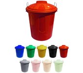 JARDIN202 - Cubo Basura de plástico con Tapadera | Cubo almacenaje y reciclar
