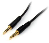 StarTech.com - Cable Delgado de 91cm de Audio Estéreo Conector Mini Jack 3,5mm - Plug TRRS - Macho a Macho MU3MMS