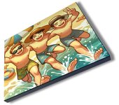 MERCHANDMANIA PANEL FOTOGRÁFICO DECORATIVO playa amigos fiesta tumbona arena agua cuadro acabado brillante elegante pared