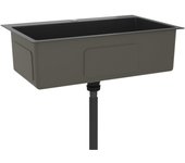vidaXL Fregadero Cocina Hecho a Mano Acero Inoxidable Lavabo Color Plateado,  Negro, y mas
